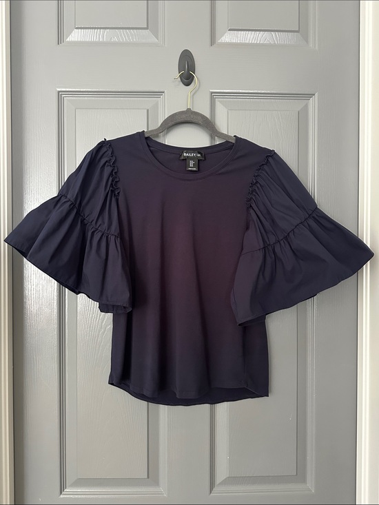 Bailey 44 Tops - Bailey 44 Navy Short Sleeve Ruffle Tiered Top